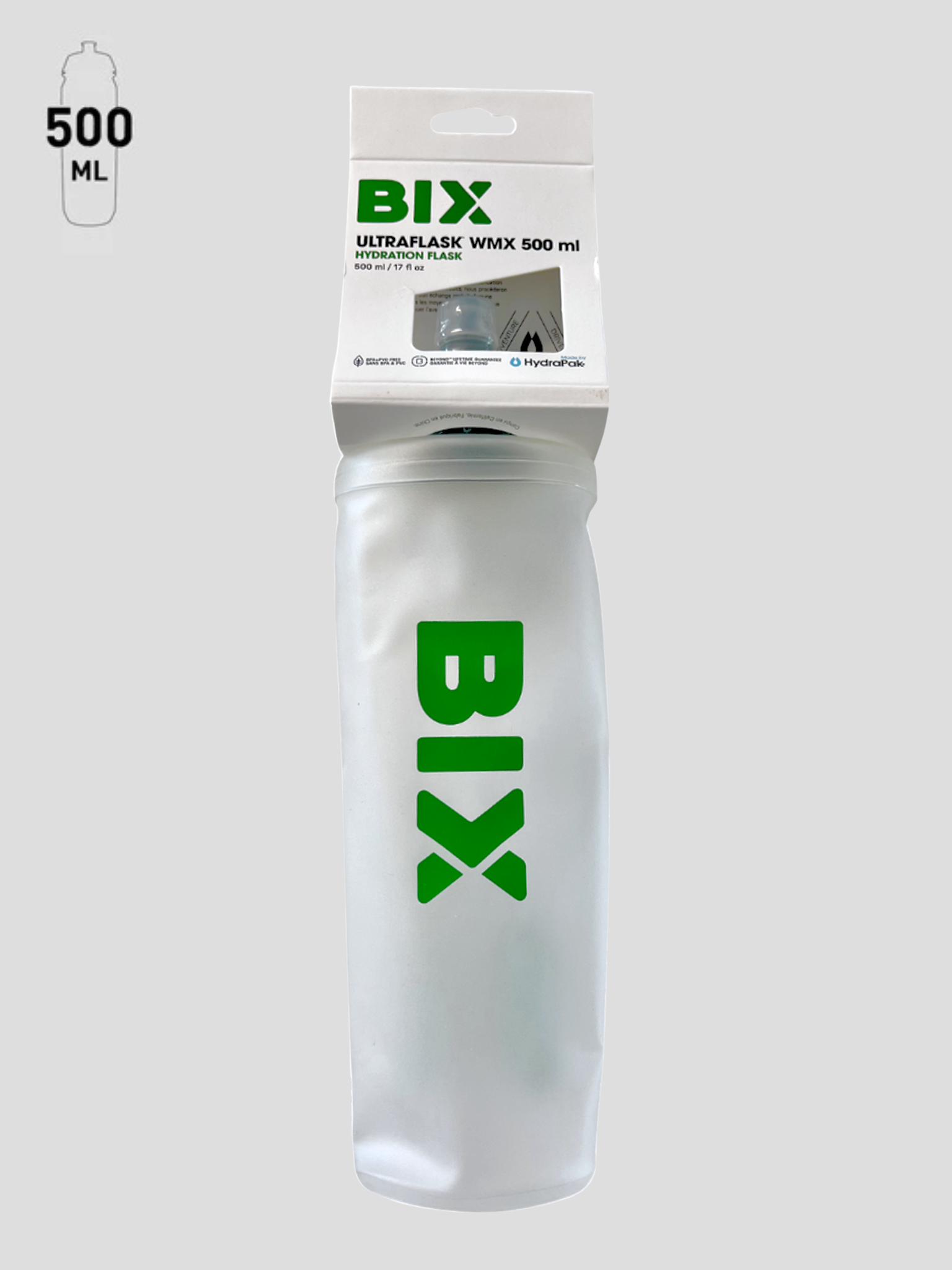 Bix x Hydrapak Soft Flask – UltraFlask™ 500ml – Bix Hydration