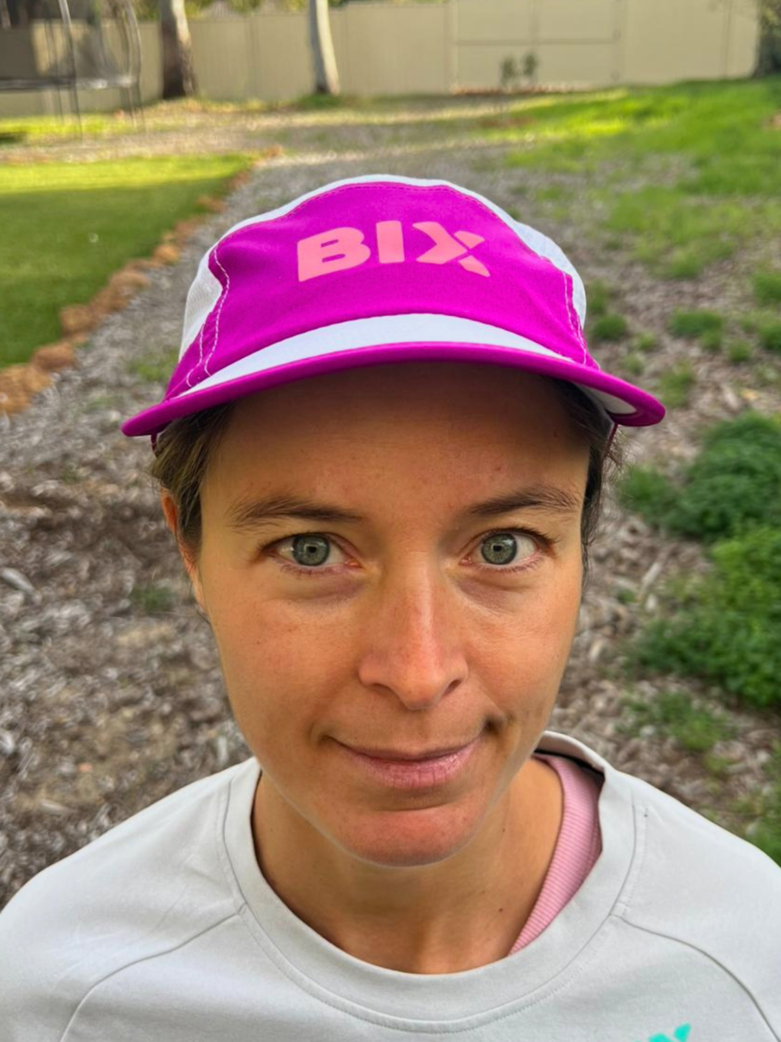 Bix Ultra Light Cap - White and Pink Mesh
