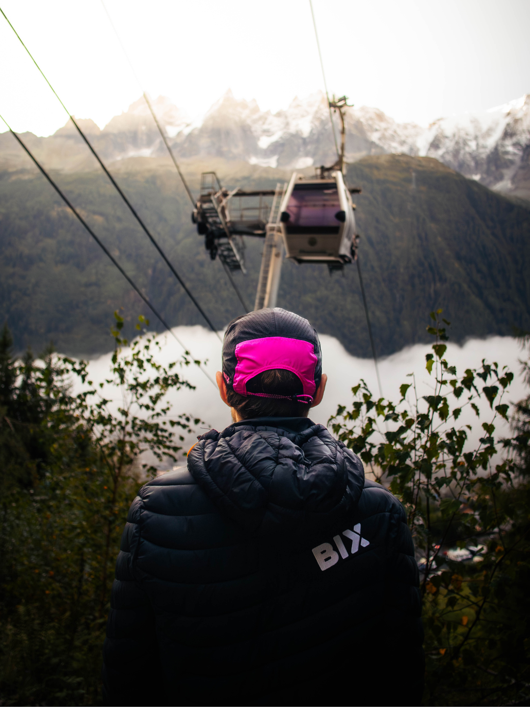 Bix Ultra Light Cap - Black with Rose Pink Logo