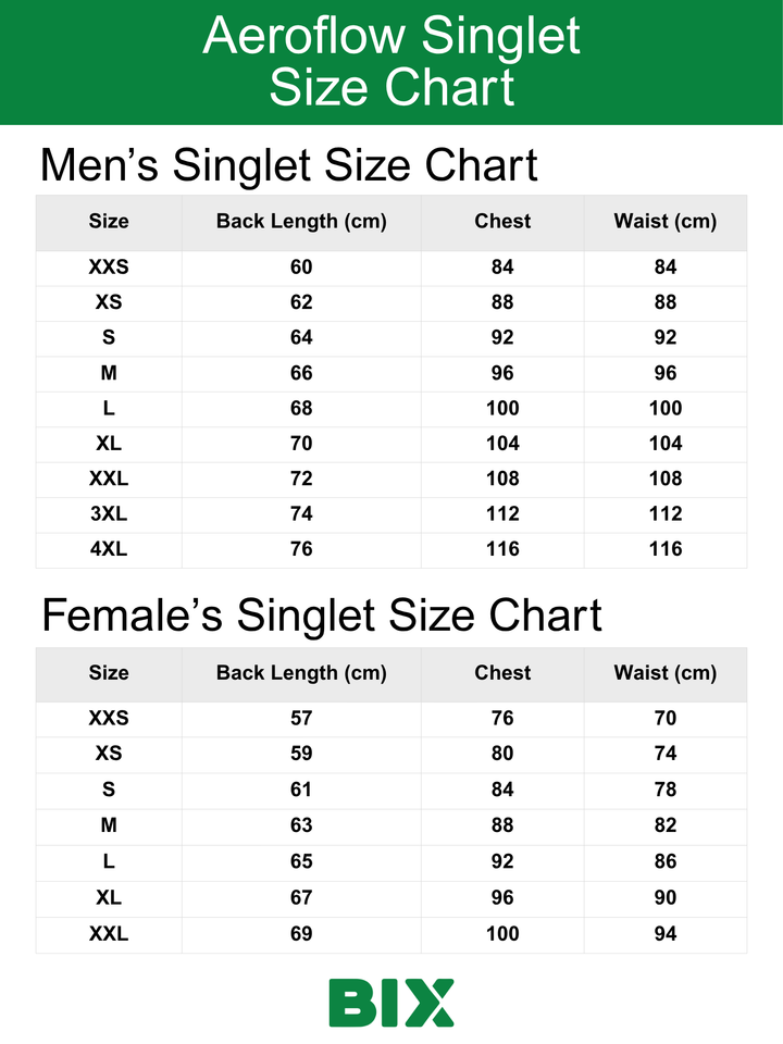 Bix Aeroflow Running Singlet - Black White Fire